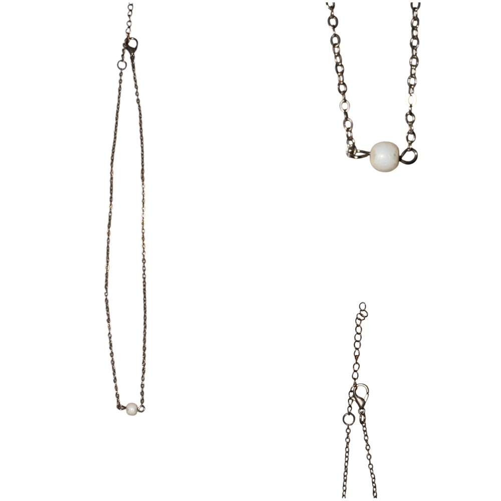Elegant Silver Pearl Necklace
